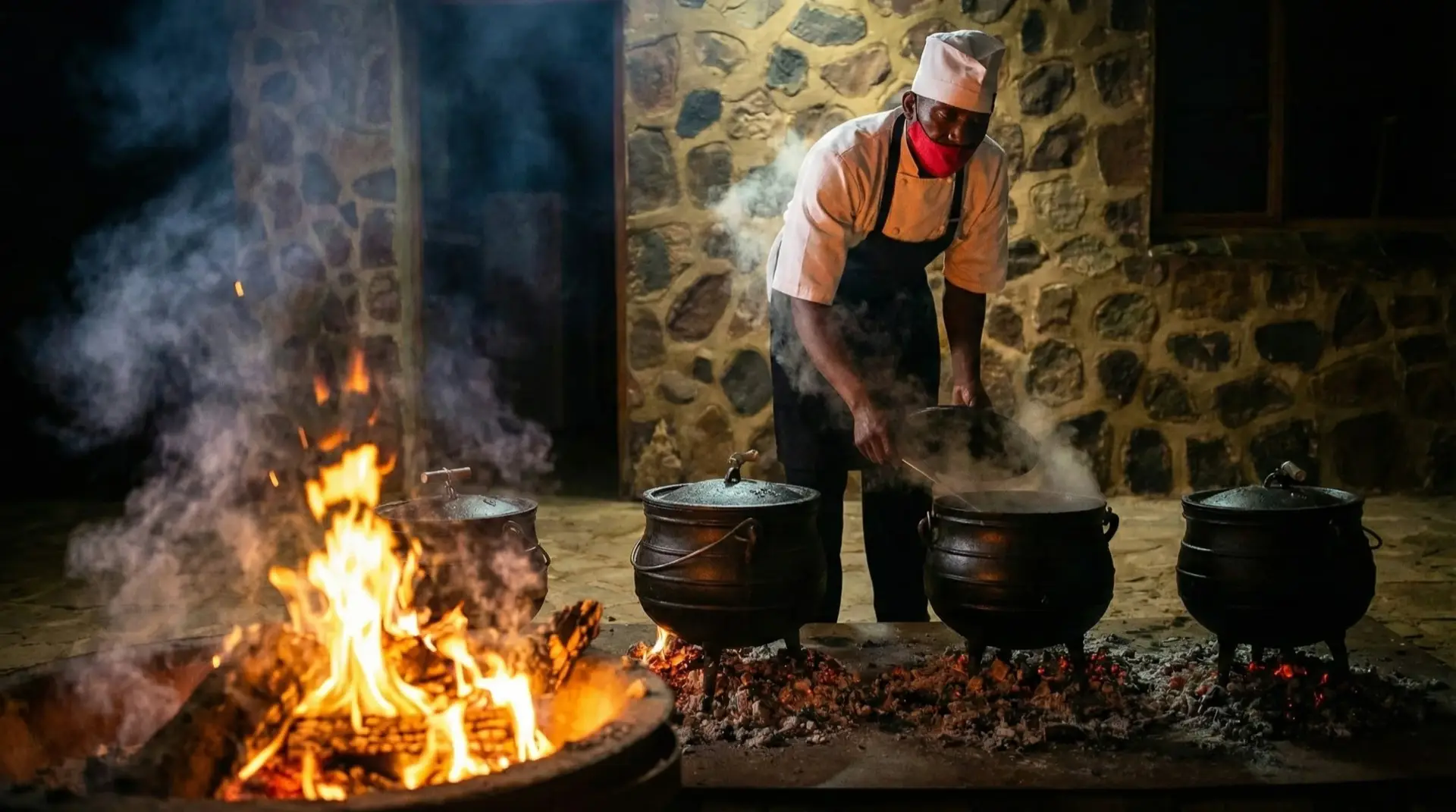 Traditional boma braai and bush bistro dining in Groot Marico