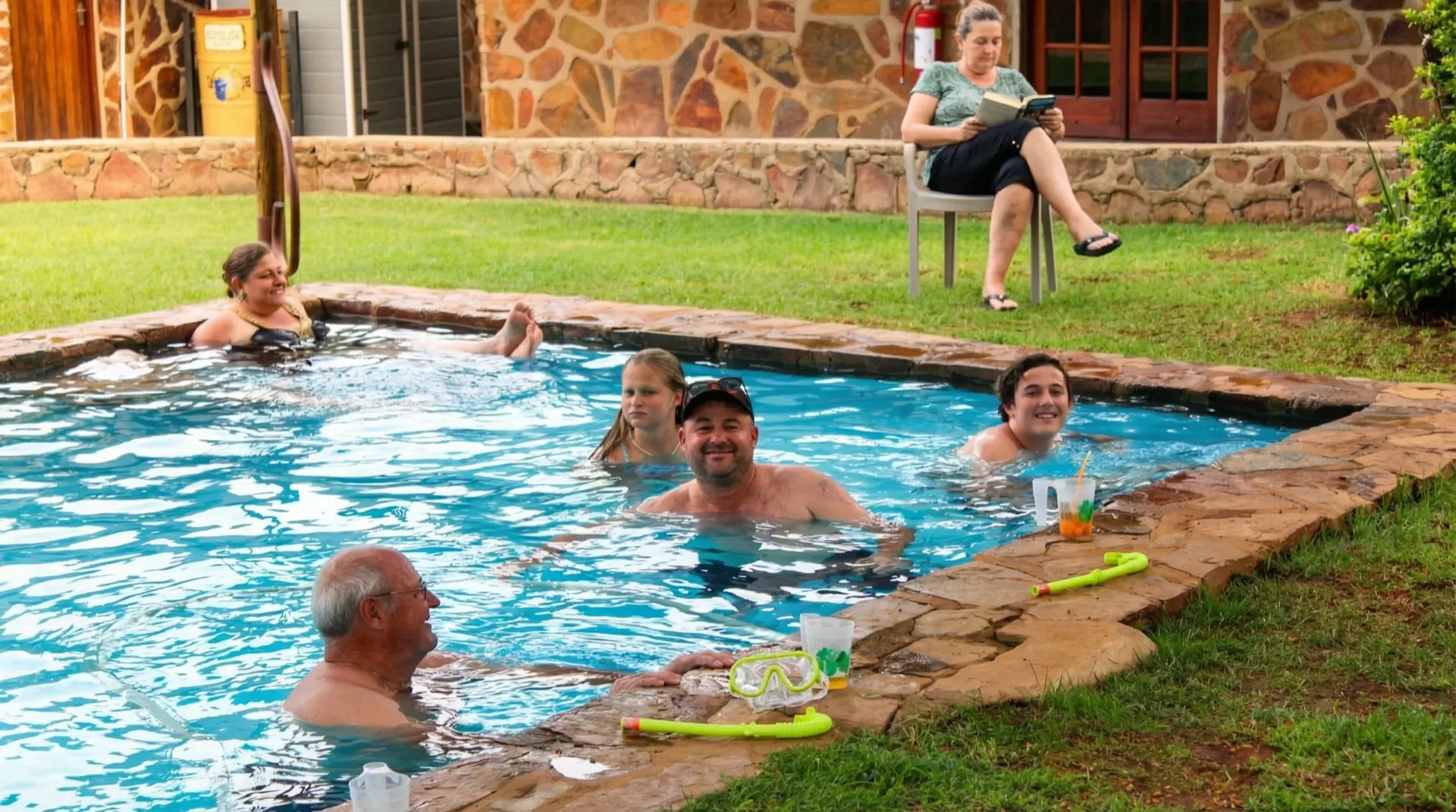 Kids enjoying the splash pool activities