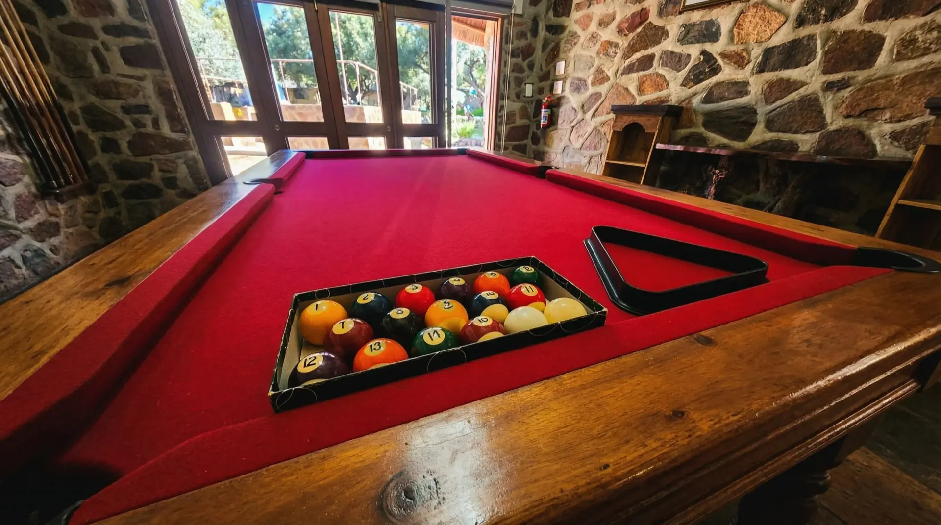 Pool Table outdoor activity at Rocking Giraffe Bush Lodge