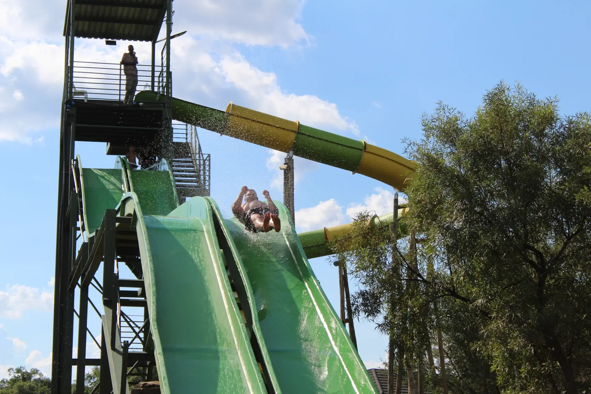Water Slides outdoor activity at Rocking Giraffe Bush Lodge