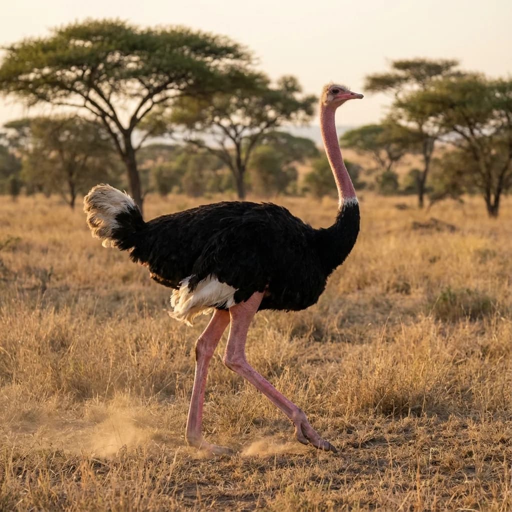 Ostrich wildlife sighting at Rocking Giraffe Bush Lodge